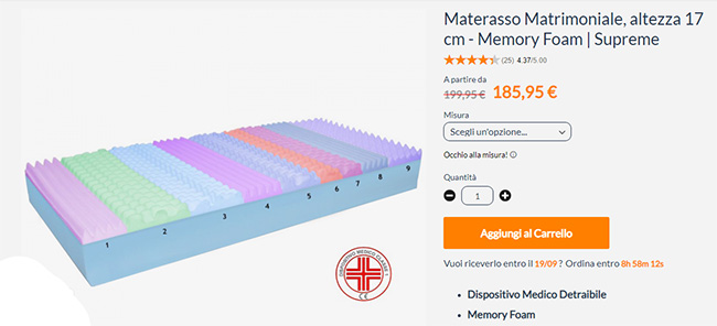 miasuite materassi matrimoniali